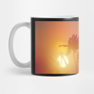 Winter meadow at sunrise Mug